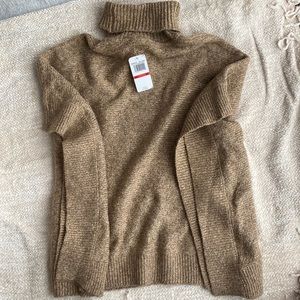 🔥 NWT XS MICHAEL KORS OVERSIZED SWEATER CAMEL KNIT